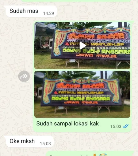 Pengiriman Papan Bunga Sambeng Bayan